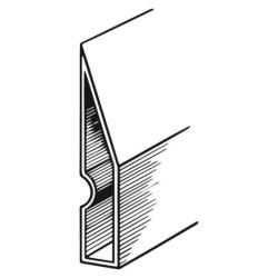 Dreptar aluminiu tip trapez 97x18mm, 1.2m, Fortis