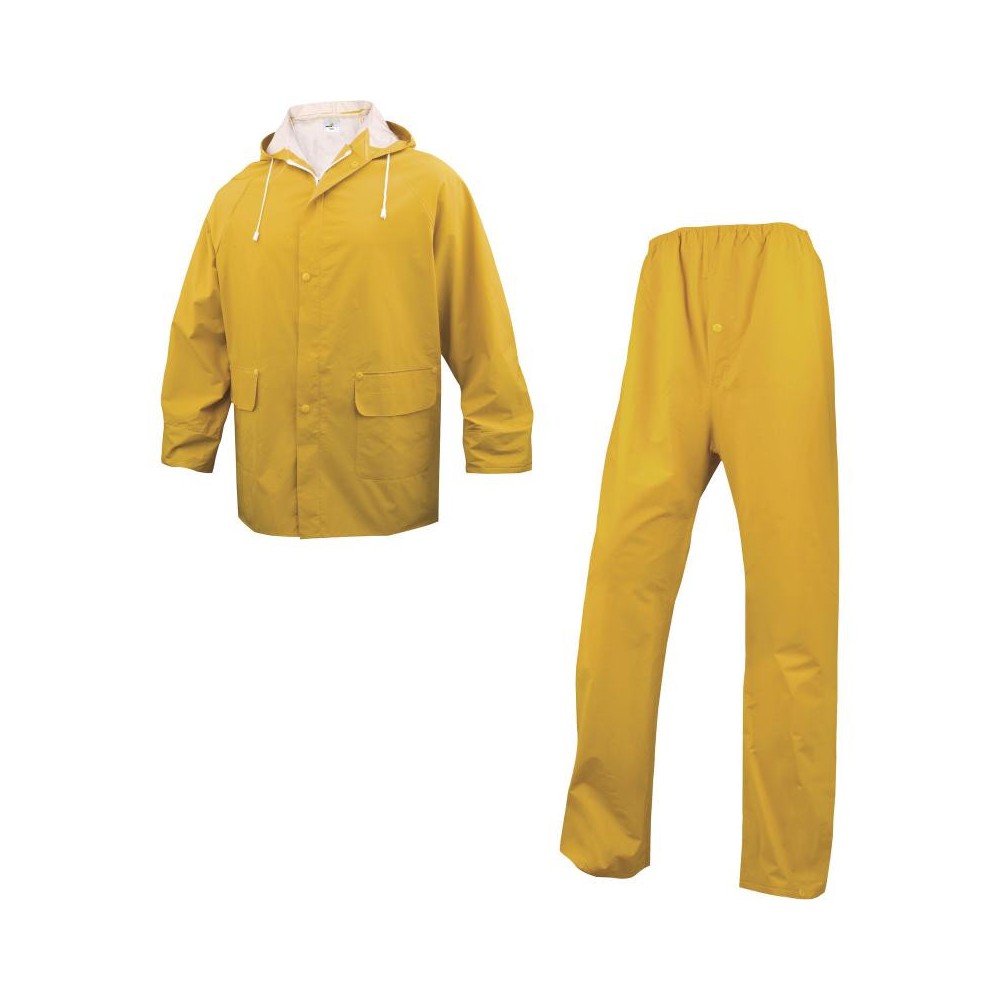 Costum ploaie jacheta si pantalon galben mas.XL, Delta Plus