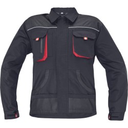 Jacheta de lucru CARL BE-01-002, negru/rosu, mas. 48,...