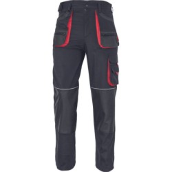 Pantaloni de lucru CARL BE-01-003, negru/rosu, mas. 48,...