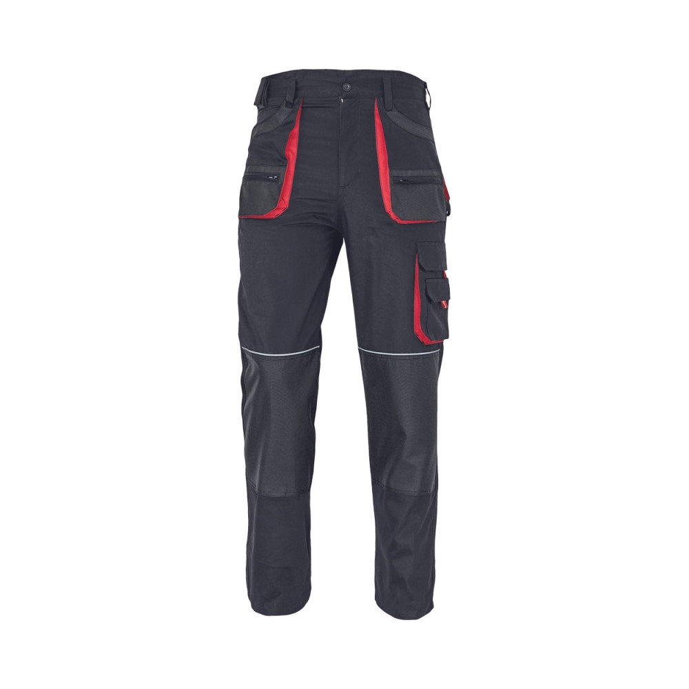 Pantaloni de lucru CARL BE-01-003, negru/rosu, mas. 48, Fridrich & Fridrich