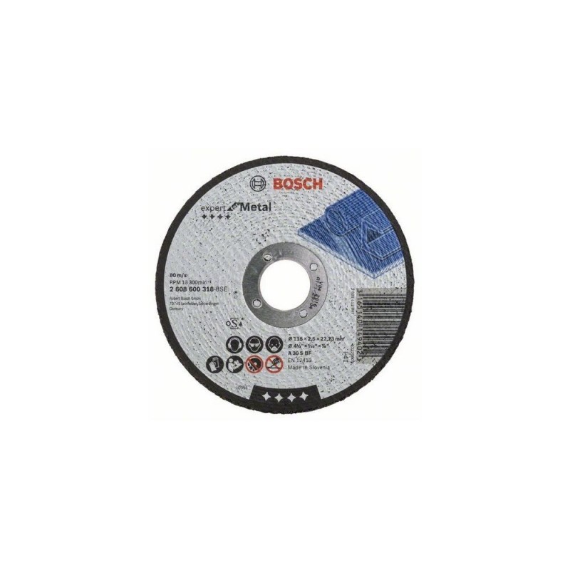 Disc abraziv pentru debitare Bosch Expert Metal 115x2.5 mm