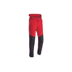 Pantaloni pentru fierastrau, rosu/negru, mas. XL, SIP...