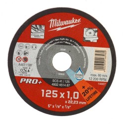 Disc pentru metal plat 125x1mm, Pro+, 200 bucati, Milwaukee