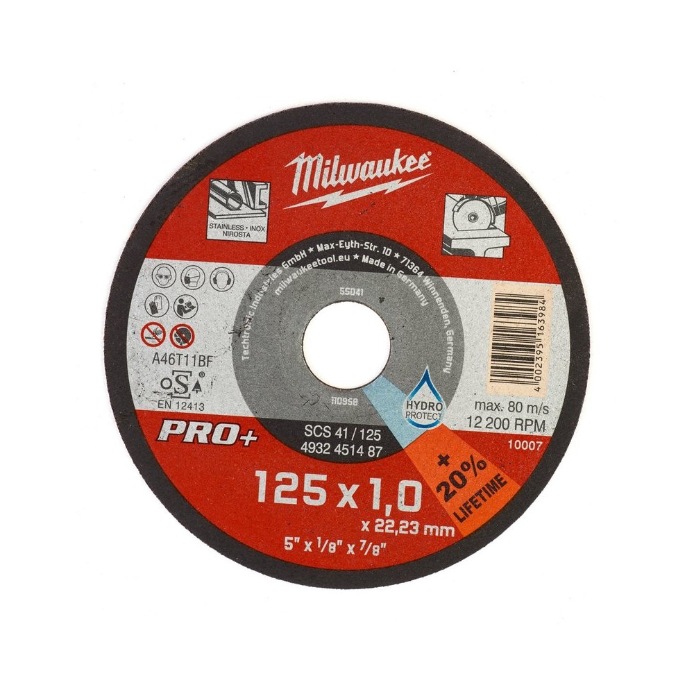 Disc pentru metal plat 125x1mm, Pro+, 200 bucati, Milwaukee