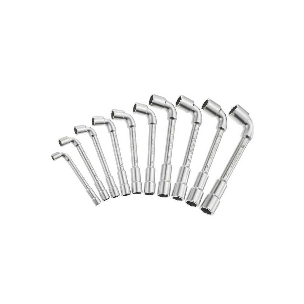 Chei tubulare cotite in 6 si 2 puncte: 8, 0, , 2, 3, 4, 6, 7, 8, 9mm, 0 piese, Stanley