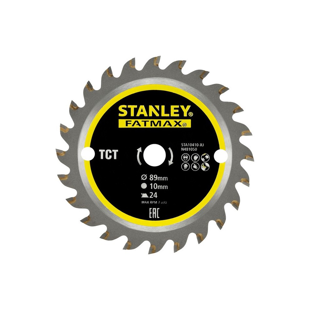 Disc TCT pentru lemn 89x10mm, 24 dinti, Stanley