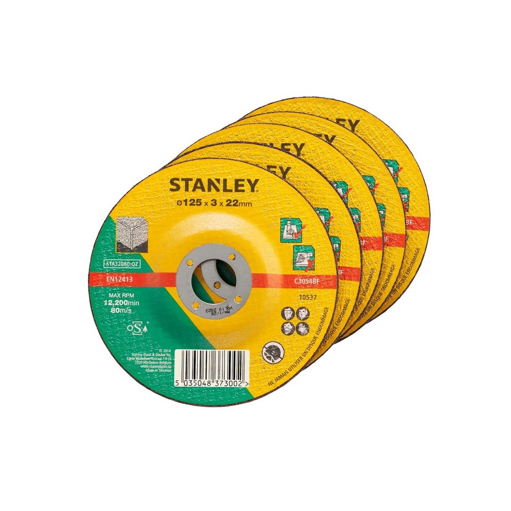 Discuri abrazive pentru taiere piatra 125x22.2x3mm, Stanley