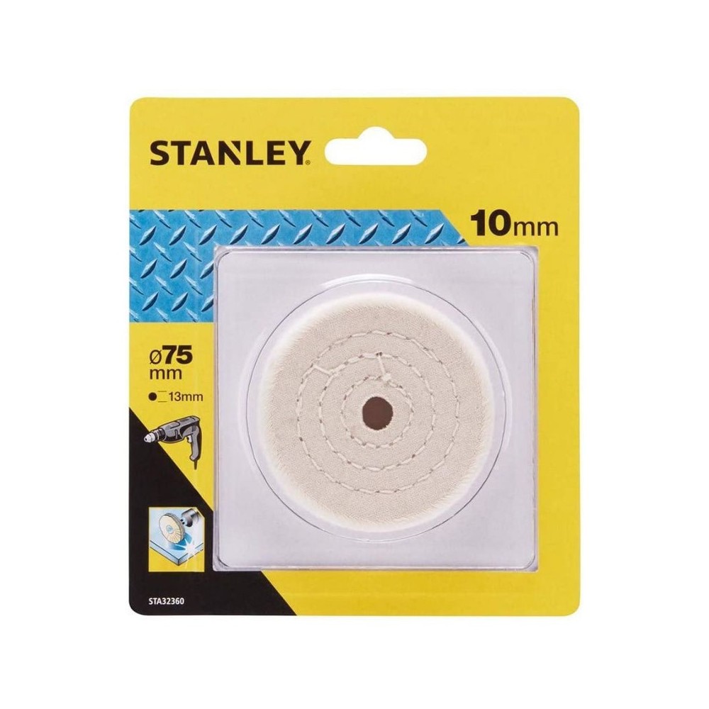 Disc starificat din bumbac pentru lustruire 75x13mm, grosime 10mm, Stanley