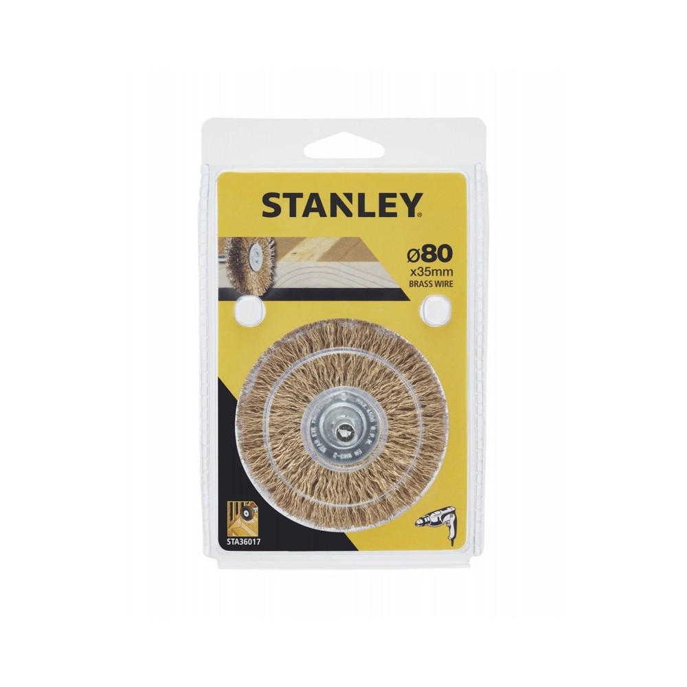 Disc perie cu tija metalica 80mm, Stanley