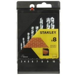 Burghie standard zidarie 3-10mm 8 piese, Stanley