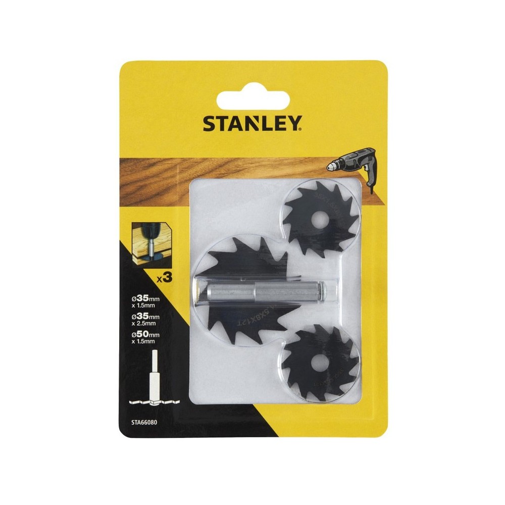 Freze circulare, 35x2.5mm, 35x1.5mm, 50x1.5mm, tija 8mm, Stanley
