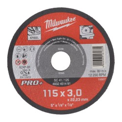 Disc pentru metal plat 115x3mm, Pro+, Milwaukee