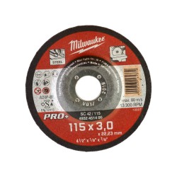 Disc pentru metal convex 115x3mm, Pro+, Milwaukee