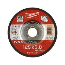 Disc pentru metal convex 125x3mm, Pro+, Milwaukee