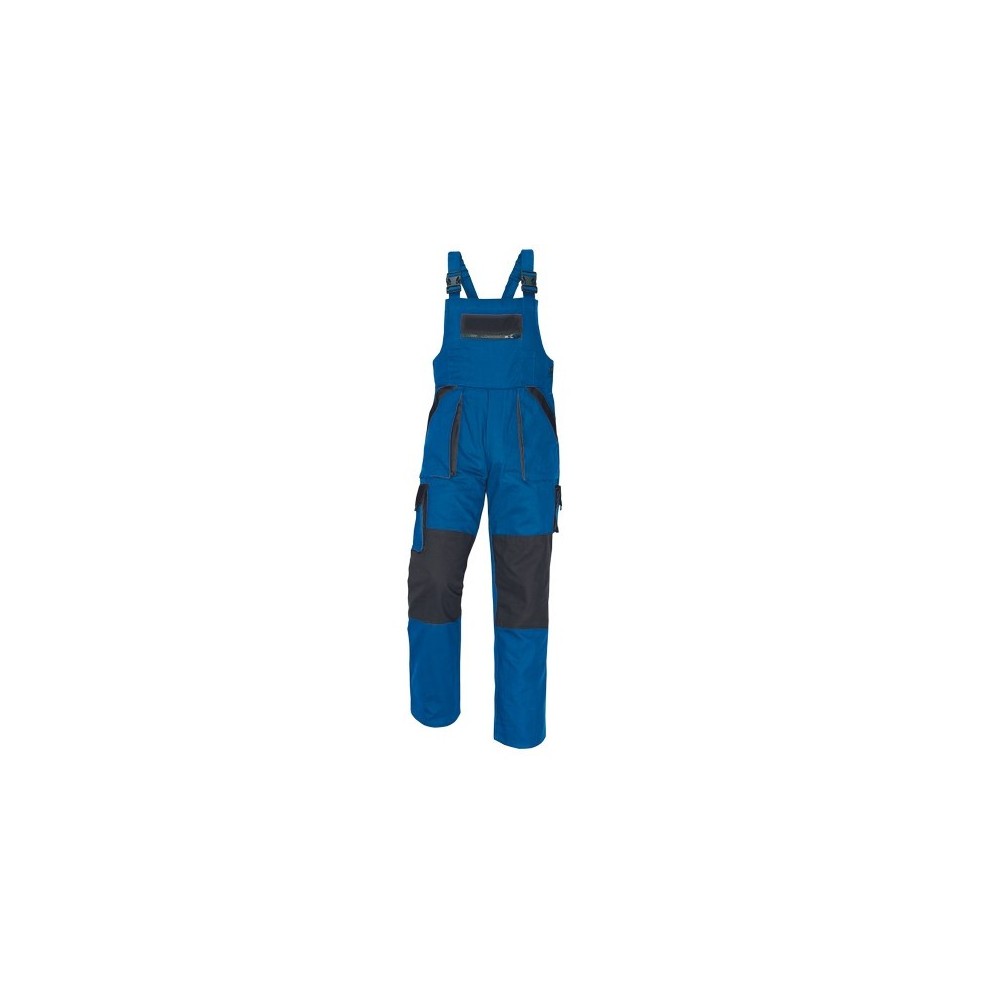 Pantaloni cu pieptar MAX, bleu/negru, mas. 44, Cerva
