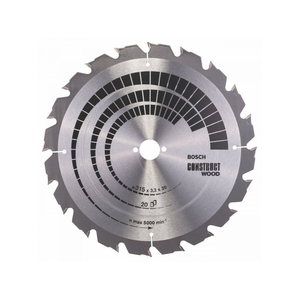 Panza fierastrau circular pentru lemn 315x30x3.2mm, 20 dinti, Bosch