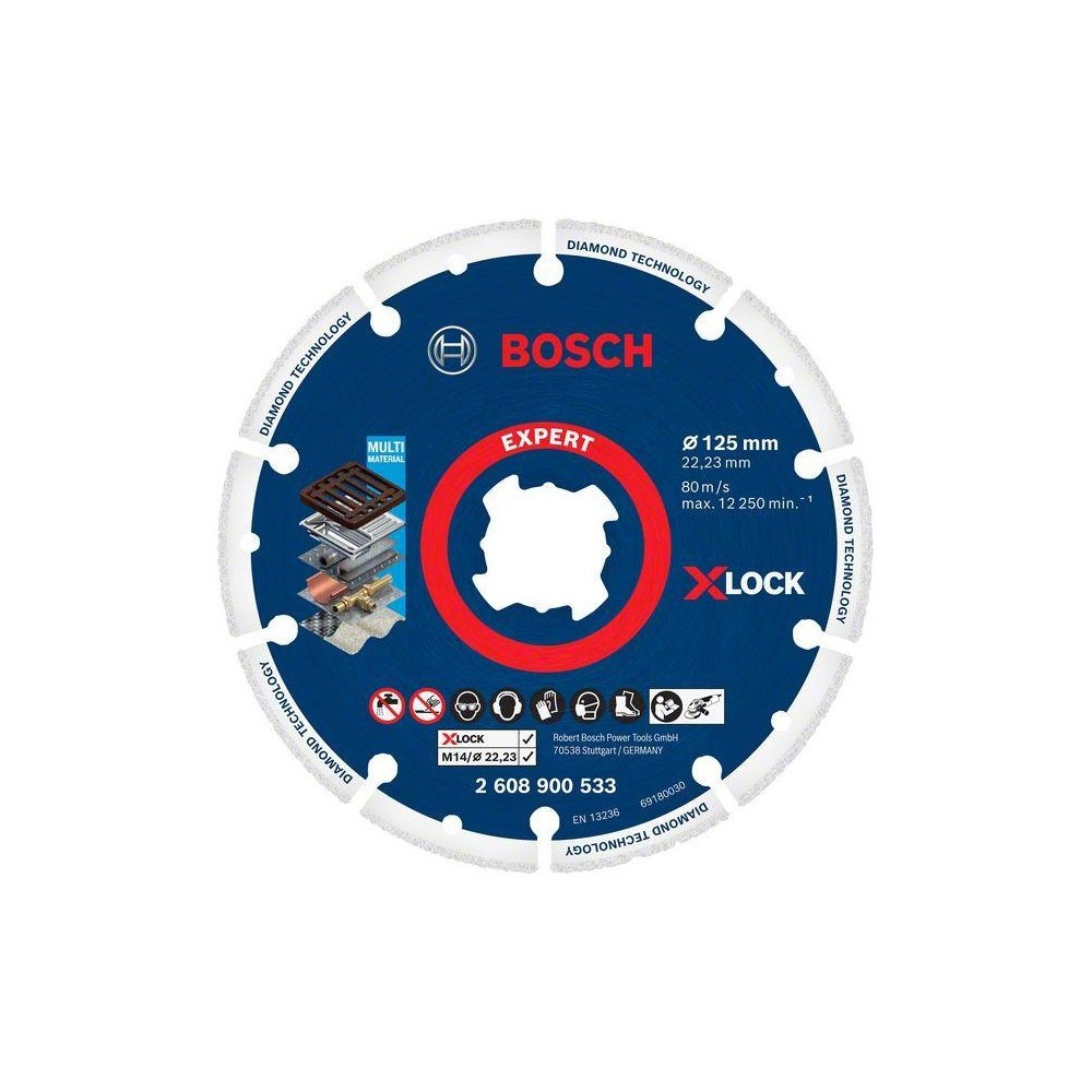 Disc diamantat X-Lock pentru metal 125x22.23mm, Bosch