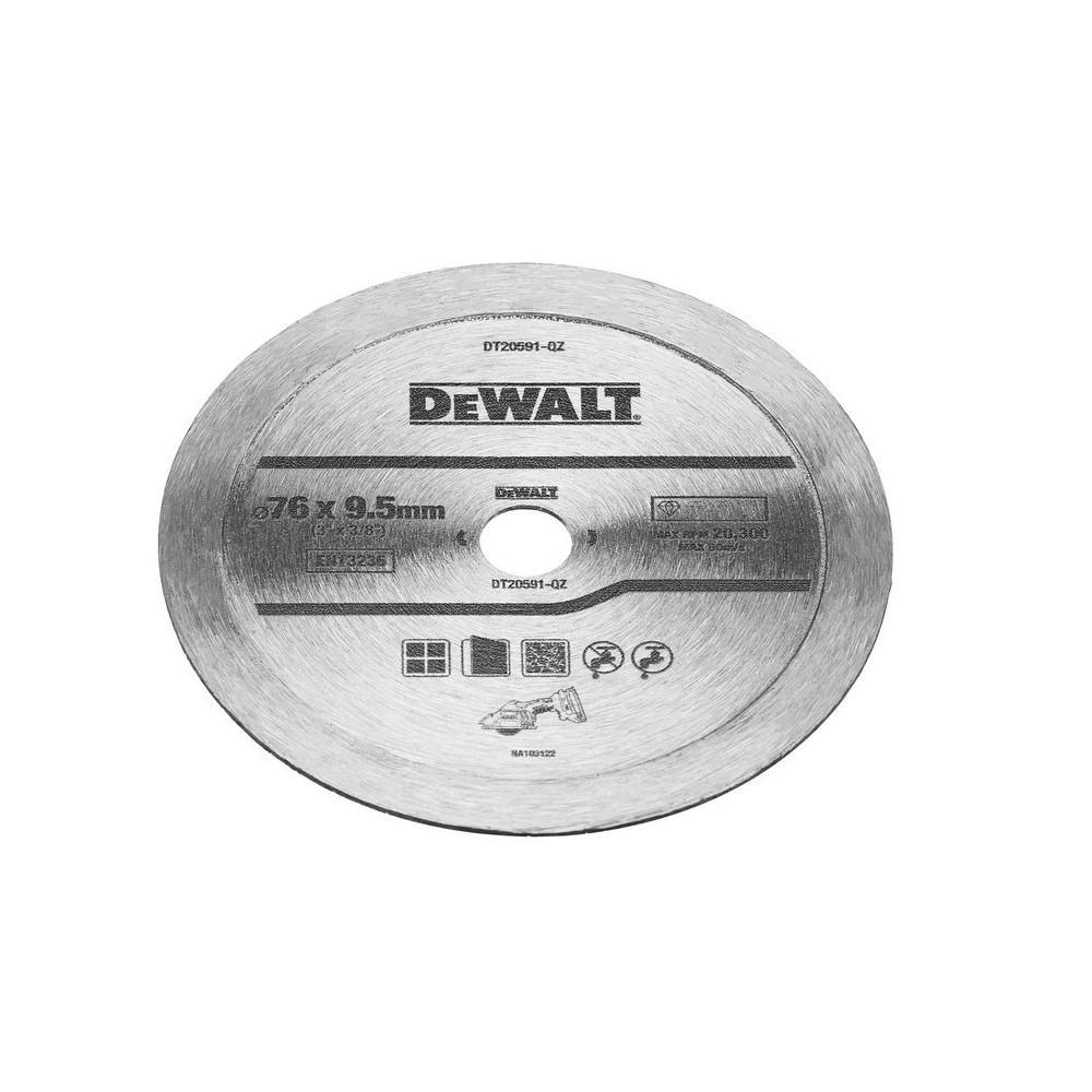 Disc diamantat continuu pentru tigla 76x9.5mm, DeWALT