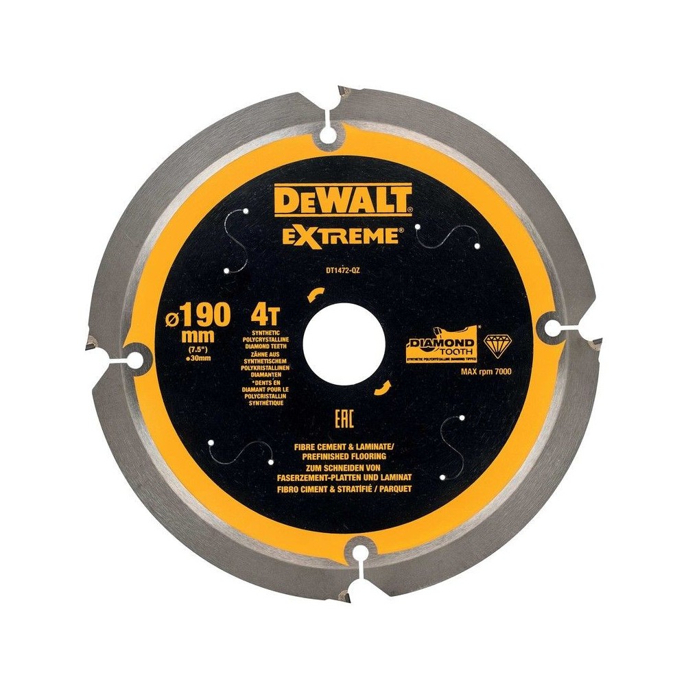 Disc de taiere fibrociment PCD pentru fierastrau circular 190x30x1.8mm, DeWALT