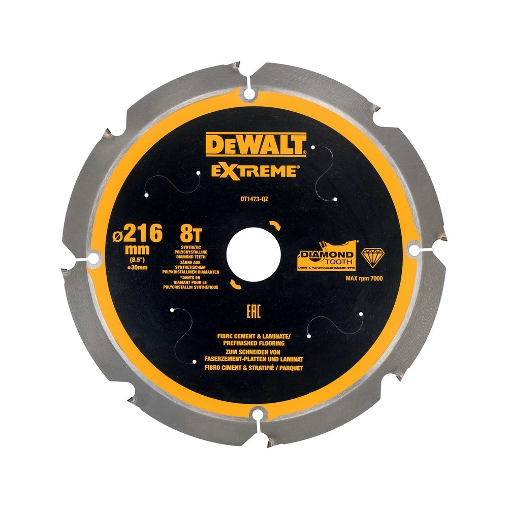 Disc de taiere fibrociment PCD pentru fierastrau circular 216x30x2mm, DeWALT