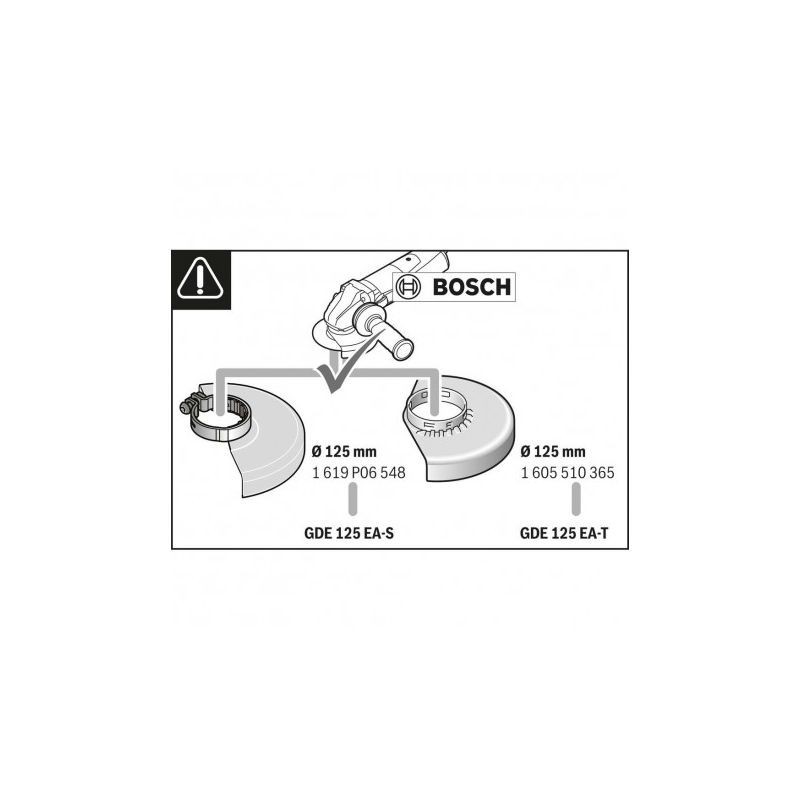 Aparatoare cu duza de aspirare praf GDE 125 EA-T, pt polizoare, Bosch