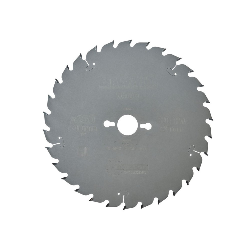 Panza fierastrau circular EXTREME, 250x30x3mm, 30 dinti, DeWALT