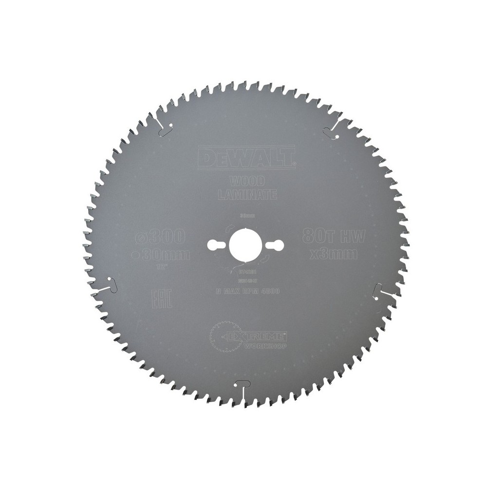Panza fierastrau circular EXTREME, 300x30x3mm, 80 dinti, DeWALT