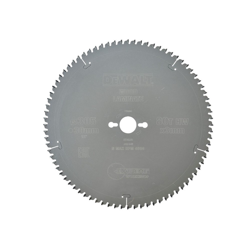 Panza fierastrau circular EXTREME, 305x30x3mm, 80 dinti, DeWALT