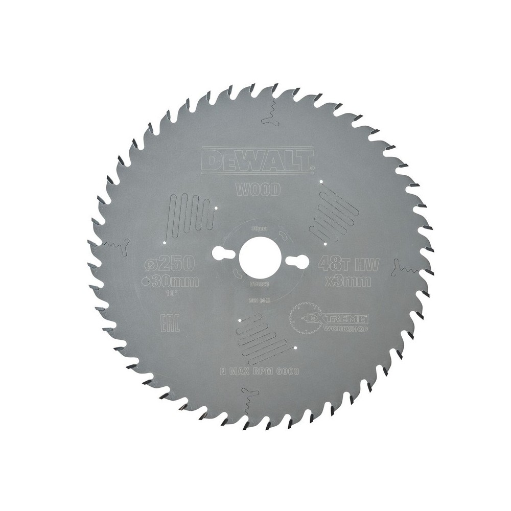 Panza fierastrau circular EXTREME, 250x30x3mm, 48 dinti, DeWALT