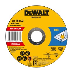 Disc debitare metal, 115x22.23x1.2mm, 10 bucati, DeWALT