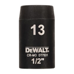 Cap cheie tubulara de impact 1/2", 13mm, DeWALT