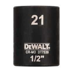 Cap cheie tubulara de impact 1/2", 21mm, DeWALT