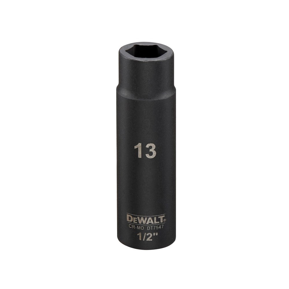 Cap cheie tubulara de impact adanca 1/2", 13mm, DeWALT