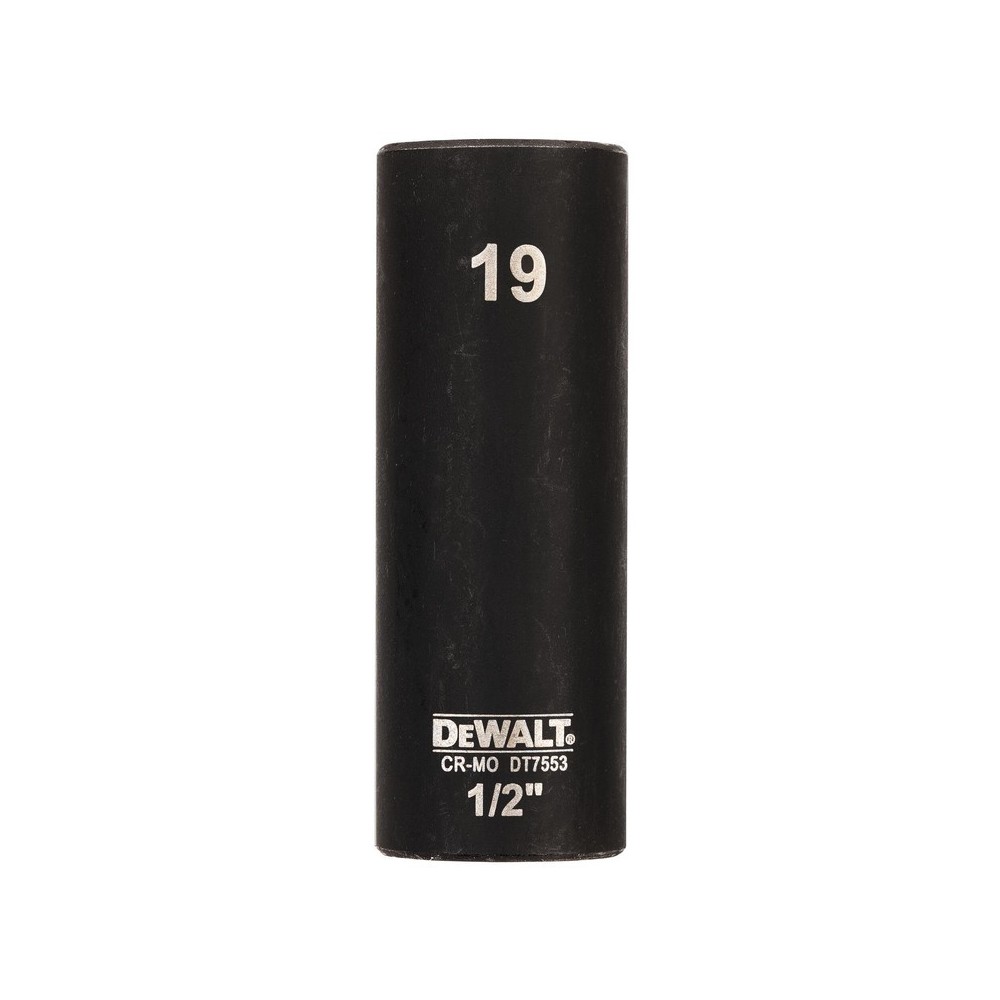 Cap cheie tubulara de impact adanca 1/2", 19mm, DeWALT
