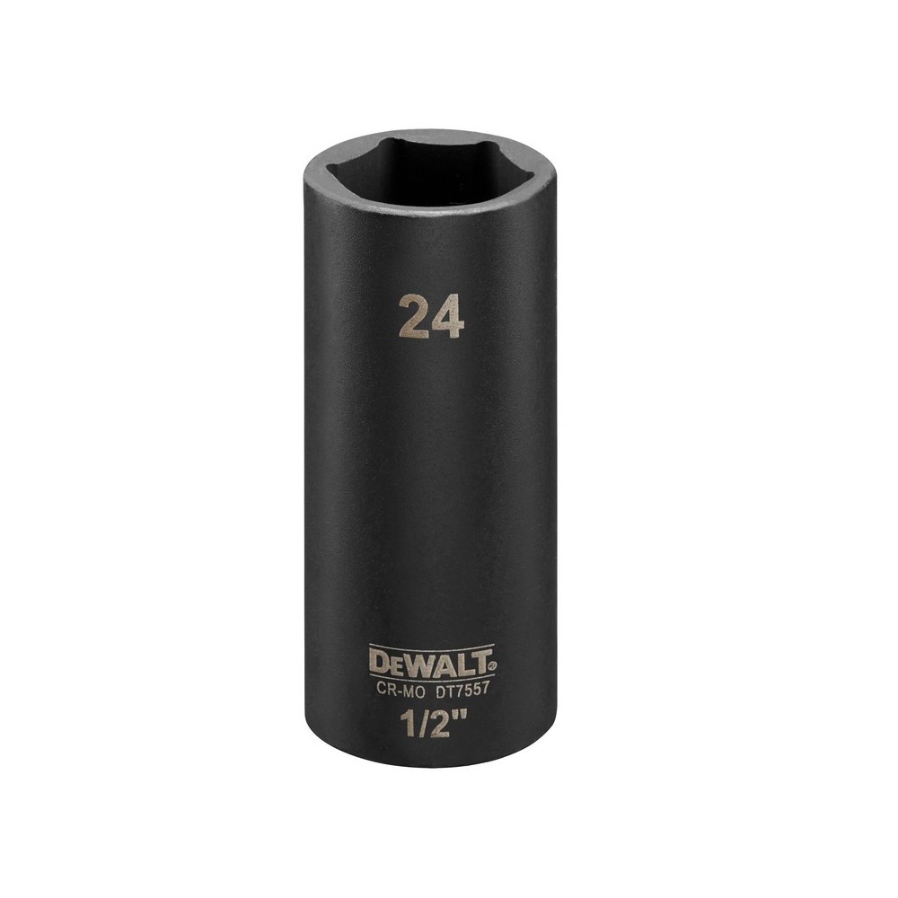 Cap cheie tubulara de impact adanca 1/2", 24mm, DeWALT