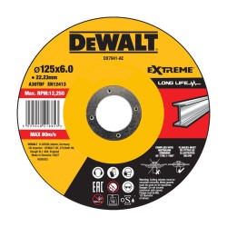 Disc rectificare metal EXTREME, 125x22.23x6mm, DeWALT