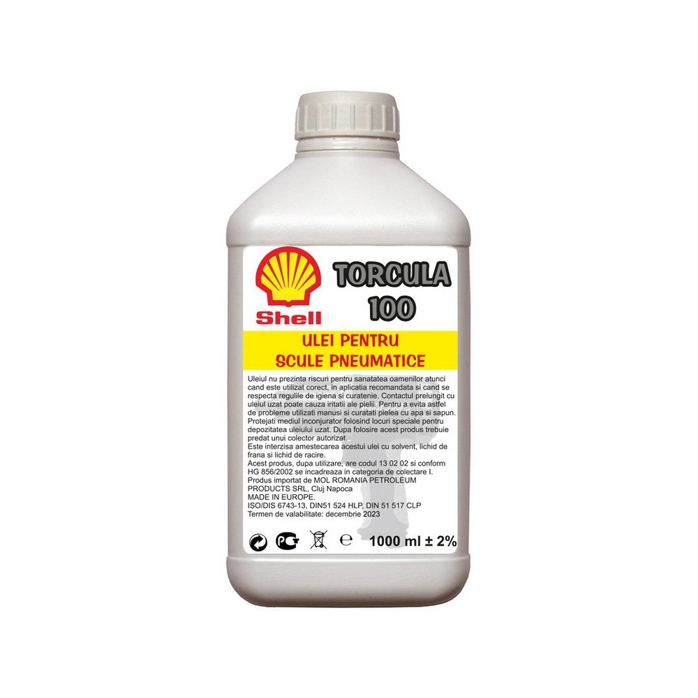 Ulei pentru scule pneumatice TORCULA 100, 1L, Shell