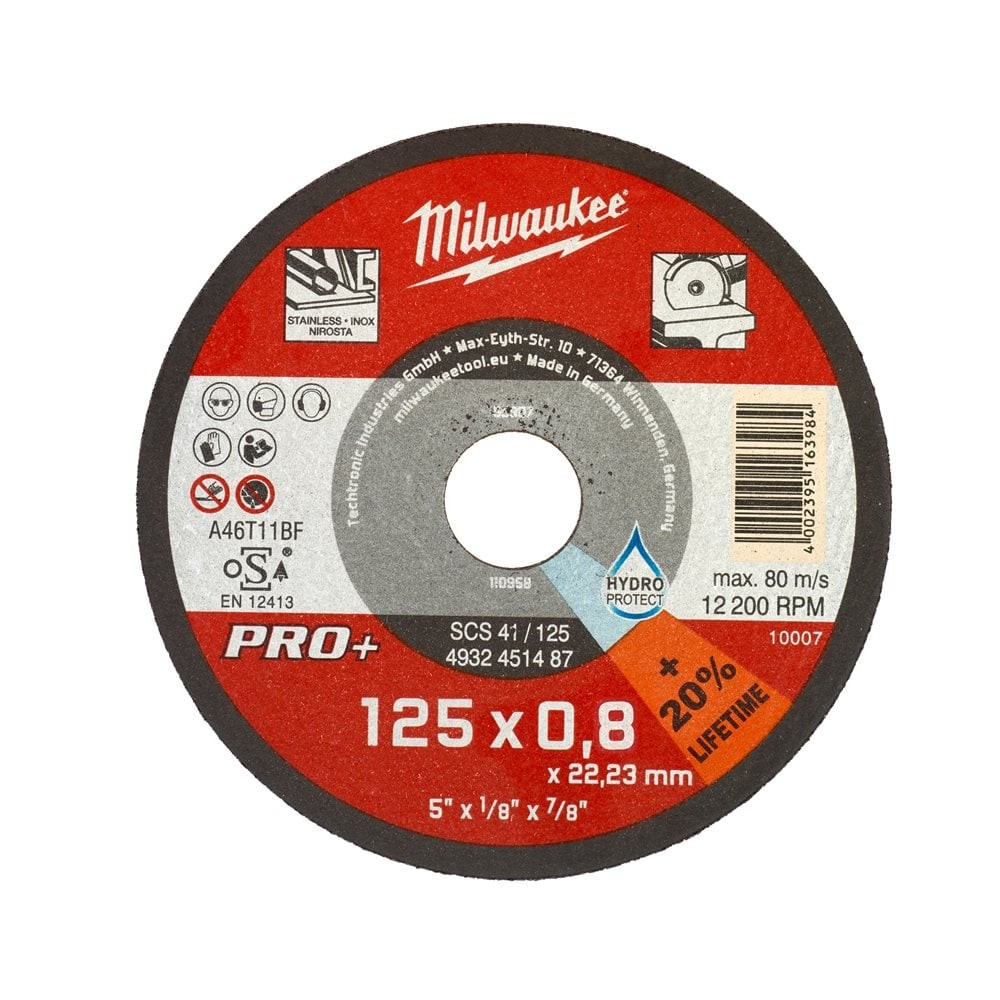 Disc abraziv de debitare metal, Pro Plus SCS 42, Milwaukee,125x0.8mm