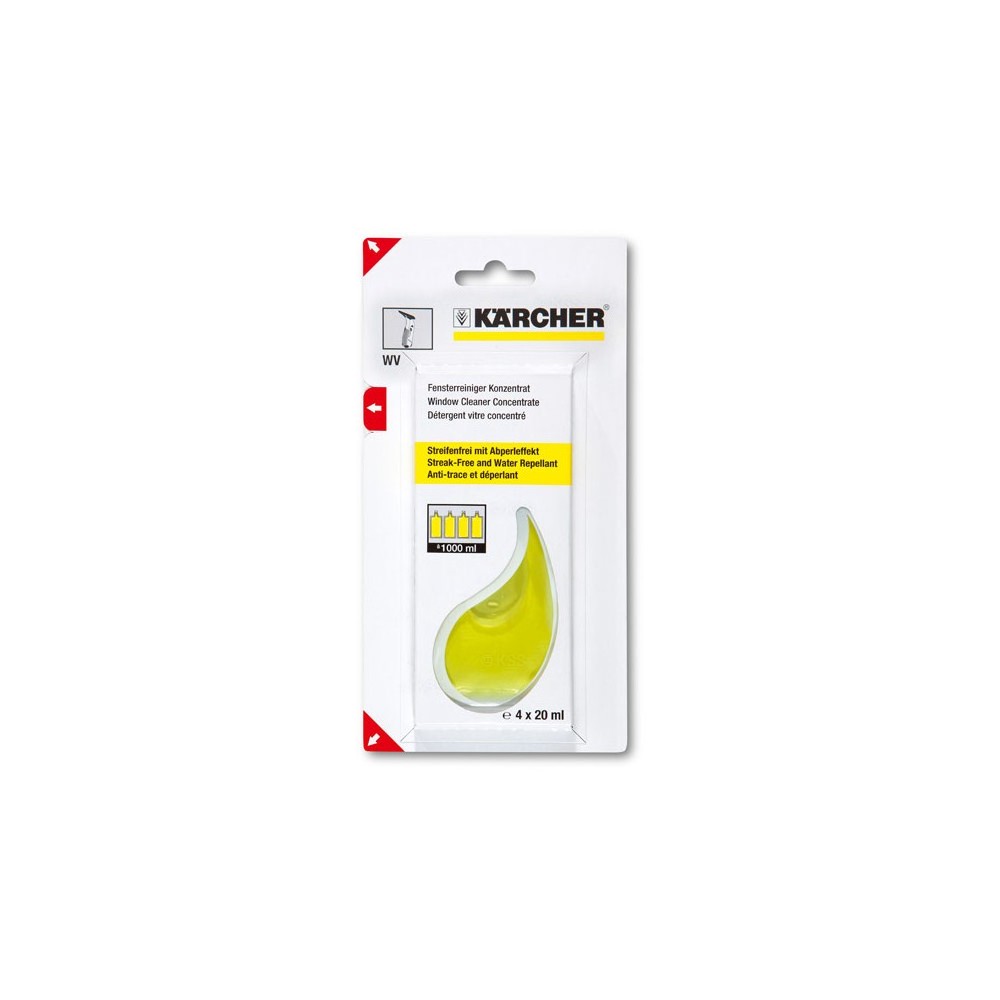 Karcher - Detergent concentrat pentru curatarea geamurilor RM 503, 20ml, 4 bucati