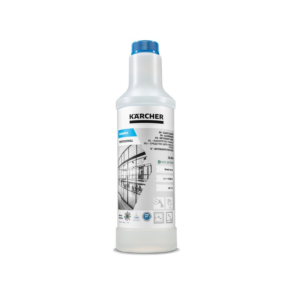 Karcher - Detergent pentru suprafete din sticla si plastic, pregatit pentru utilizare, tip CA40R, 500ml